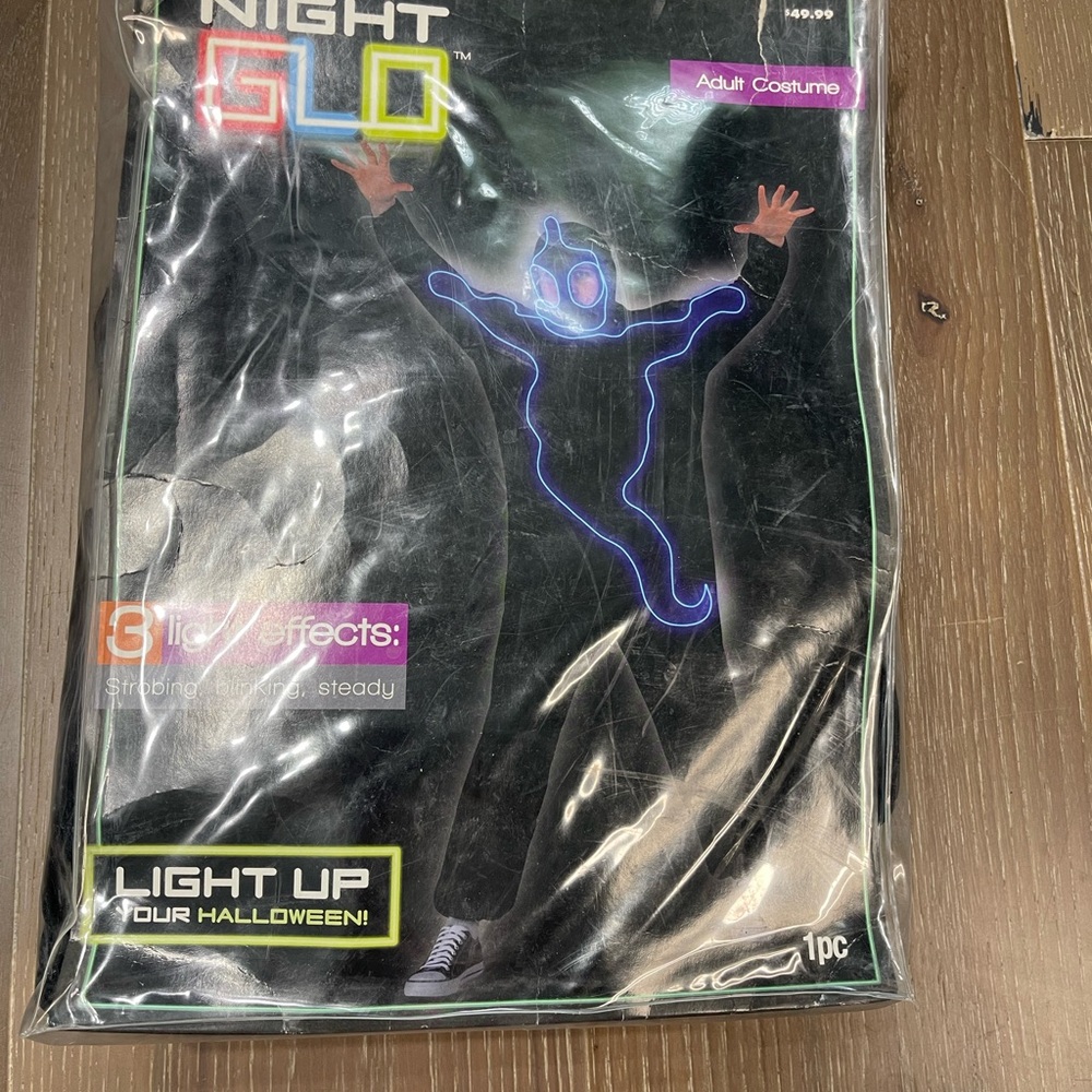 Night Glo adult costume by Kmart. Nwt. One size